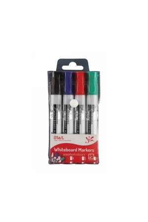 Stat Whiteboard Marker - 2.0mm Bullet Nib: Assorted (Pack of 4)