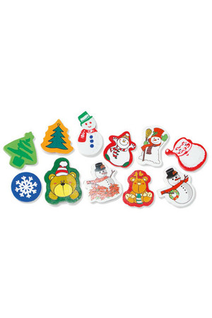 Christmas Fun Erasers - Pack of 20