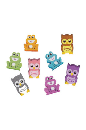 Owls and Frogs Erasers - Pack of 20