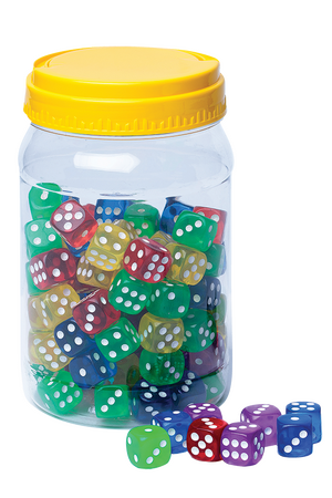Dot Dice - Assorted Colours (Set of 100)