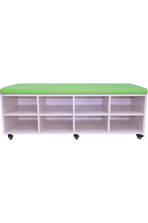 8 Bay Mobile Storage Trolley with Seat