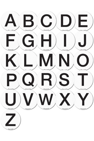 On Your Marks - 48 Uppercase Letters (Black on White)