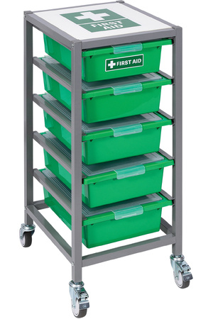 First Aid Tote Tray Trolley (Standard Combination)