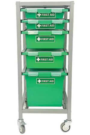 First Aid Tote Tray Trolley (Mixed Combination)