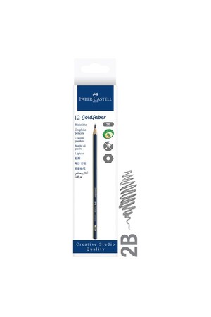 Faber-Castell Goldfaber Lead Pencil - Graphite: 2B (Box of 12)