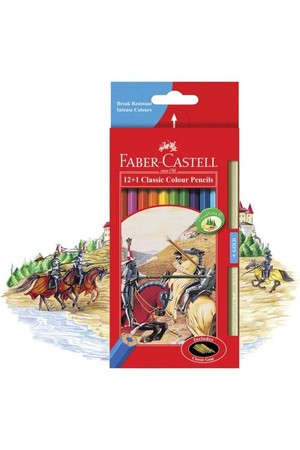 Faber-Castell Coloured Pencils - Classic with Bonus Gold (Pack of 12+1)