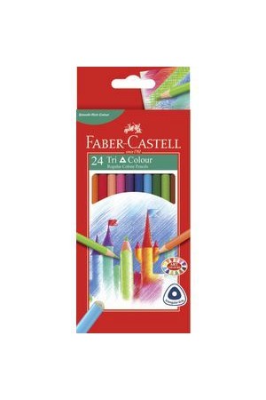 Faber-Castell Coloured Pencils - Tri Grip (Pack of 24)