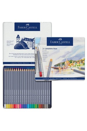 Faber-Castell Coloured Pencils - Goldfaber Watercolour: Tin of 24