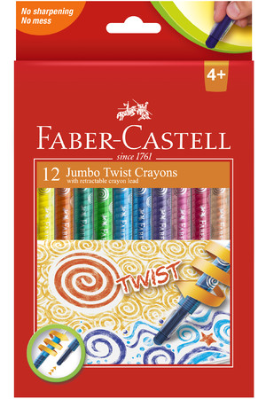 Faber-Castell Crayons - Jumbo Twist Assorted: Box of 12