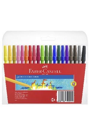Faber-Castell Markers - Colour: Assorted (Pack of 20)