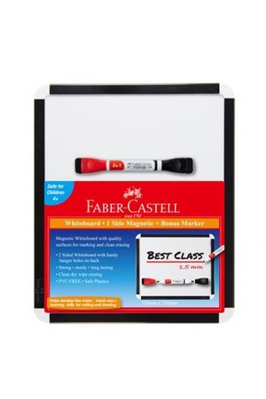 Faber-Castell Whiteboard Set - Magnetic A4 + Single Marker