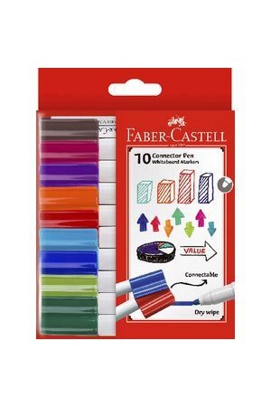Faber-Castell Whiteboard Markers - Connector: Assorted (Pack of 10)