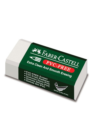 Faber-Castell Erasers - Medium PVC-Free: White (Box of 30)