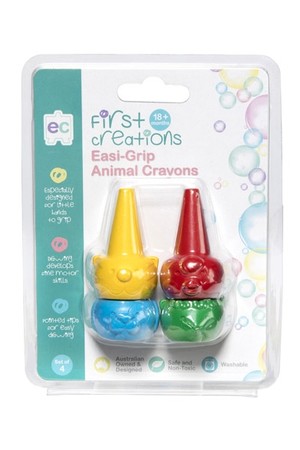 Easi-Grip Animal Crayons - Set of 4