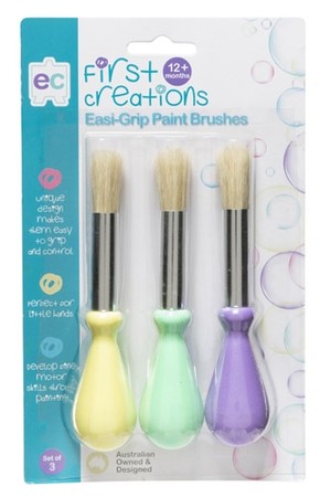 Easi-Grip Paint Brushes - Set of 3