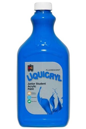 Liquicryl Fluorescent Junior Acrylic Paint 2L - Blue