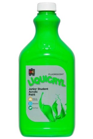 Liquicryl Fluorescent Junior Acrylic Paint 2L - Green
