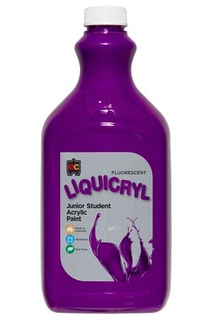 Liquicryl Fluorescent Junior Acrylic Paint 2L - Purple