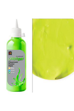 Liquitemp Fluorescent Poster Paint 500mL - Yellow