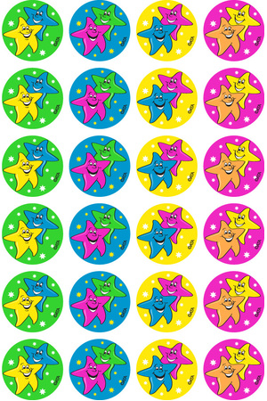 Stars Fluoro Stickers