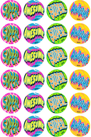 Super/Awesome Fluoro Stickers