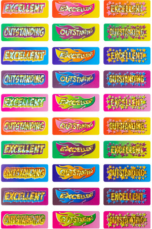 Excellent/Outstanding Foil Stickers