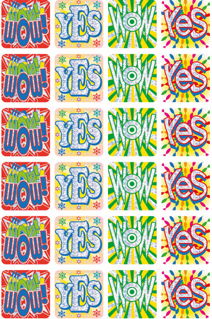 WOW/ Yes - Foil Stickers