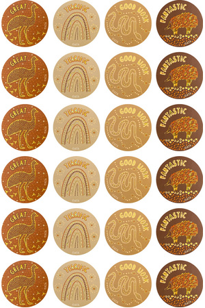 Country Connections - (Holographic) Gold Foil Merit Stickers (Pack of 72)