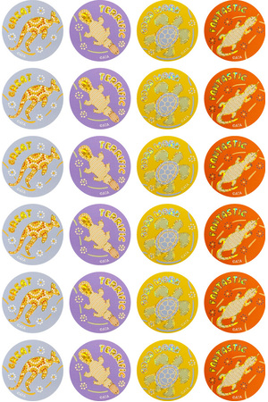 Rainbow Dreaming - (Holographic) Gold Foil Merit Stickers (Pack of 72)