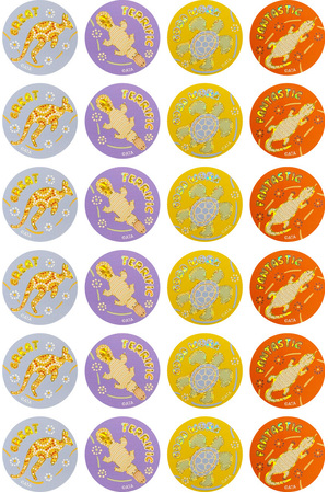 Rainbow Dreaming - (Holographic) Gold Foil Merit Stickers (Pack of 72)