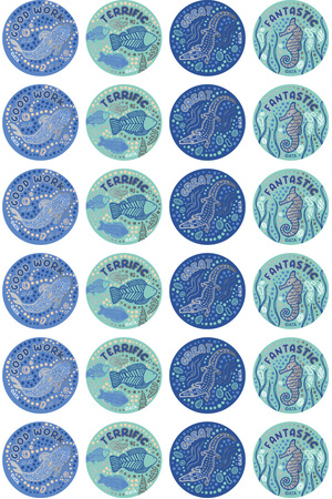 Wonderlands (Sea) - Foil Merit Stickers (Pack of 96)