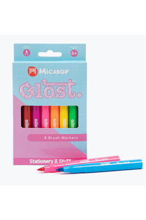 Micador Glost Brush Markers (Pack of 8)