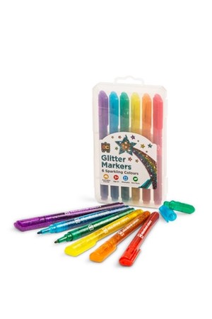 Glitter Markers - Pack of 6