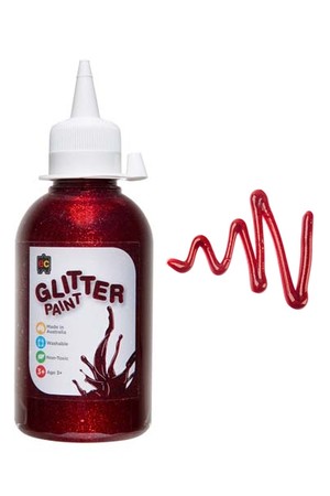 Glitter Paint 250mL - Red