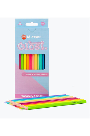 Micador Glost Neon & Pastel Pencils (Pack of 12)