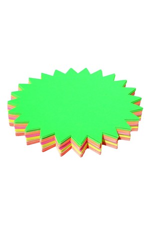 Fluoro Paper Starbursts - 205mm (Pack of 60)