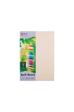 Quill Board 210gsm (A4) - Pack of 50: Cream