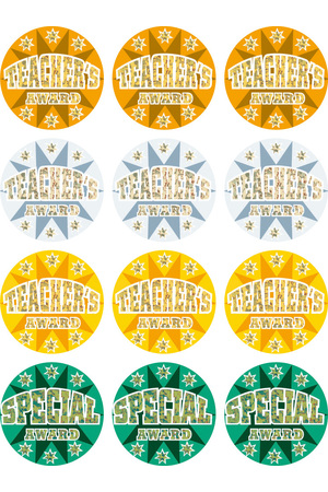 Teacher's Award 40mm Holographic Laser Stickers