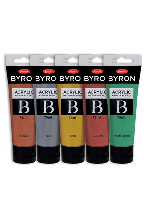 Jasart Byron - Acrylic Paint (75ml) Metallic: Set of 5