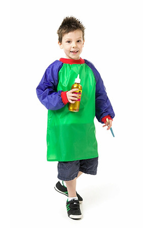 Junior Artist Smocks Green and Blue - Ages 5-8