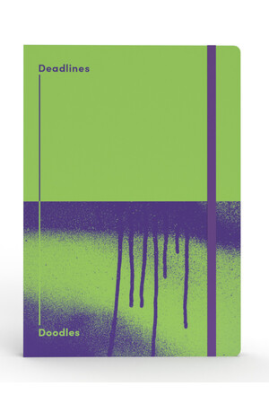 Jumble & Co Notebook - A5 Ruled & Dot Grid Recycled - Deadlines & Doodles (Green)