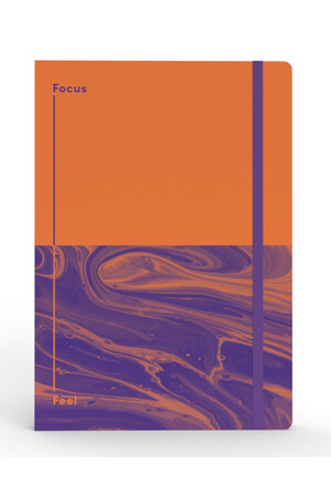 Jumble & Co Notebook - A5 Ruled & Dot Grid Recycled - Focus & Feel (Orange)