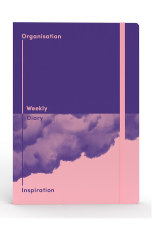 Jumble & Co Diary Undated - A5 Recycled Week-to-View: Organisation & Inspiration (Purple)