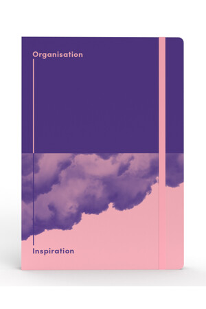 Jumble & Co Notebook - A5 Ruled & Dot Grid Recycled - Organise & Inspiration (Purple)