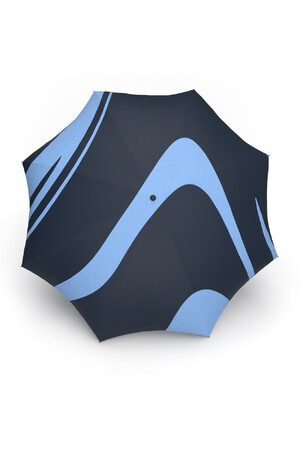 Jumble & Co Umbrella - Double Layered Ups & Downs: One Button Auto-Open - Polyester (Blue)