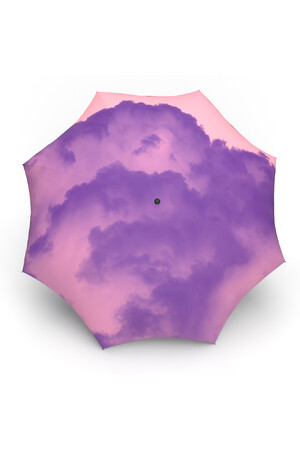 Jumble & Co Umbrella - Double Layered Ups & Downs: One Button Auto-Open - Polyester (Purple)