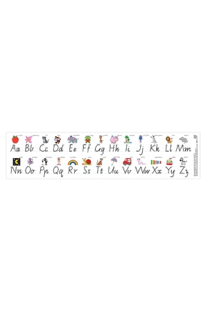 Alphabet Desk Strips - Victorian Modern Cursive Font