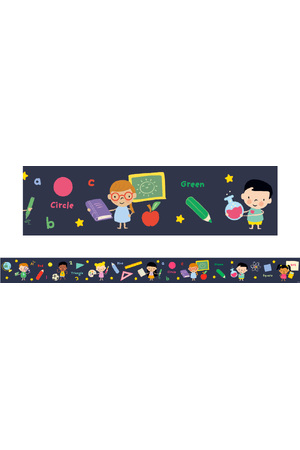 Kids at School - Large Border (Pack of 12)