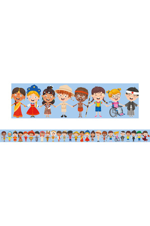 Kids Around The World - Large Borders (Pack of 12)