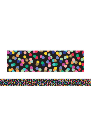 Confetti (Black) - Large Borders (Pack of 12)